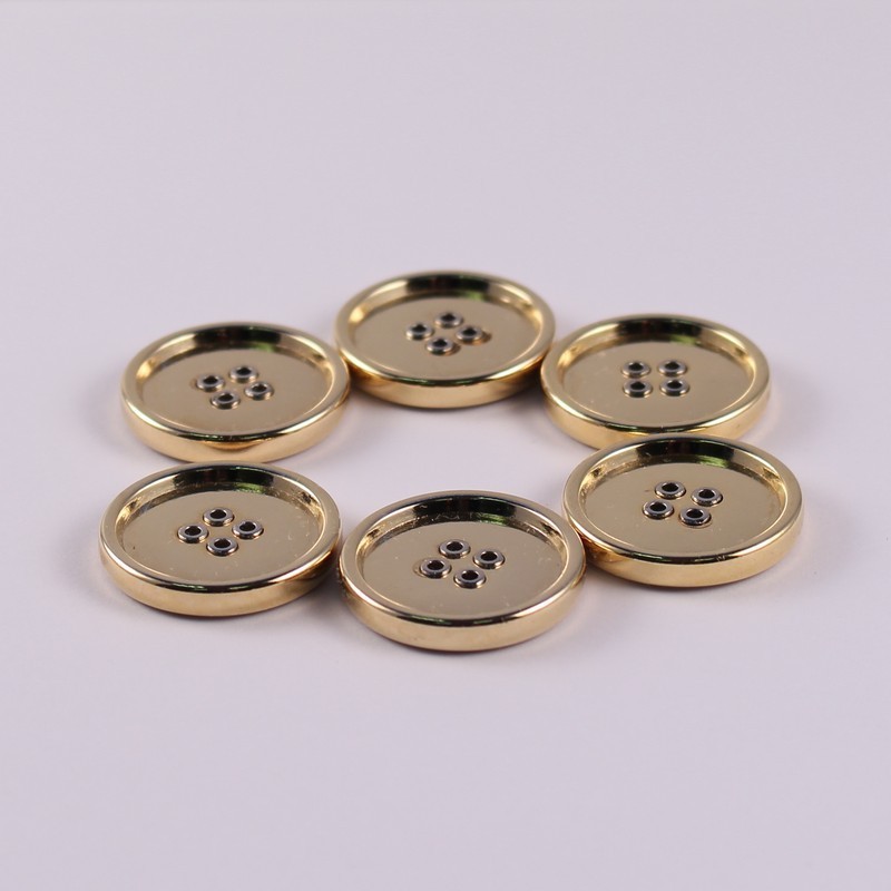 Set of 6 Golden Metal Buttons Set of 6 Golden Metal Buttons