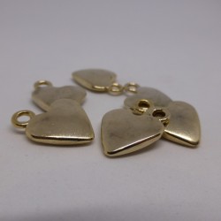 Golden heart shaped button Genèva