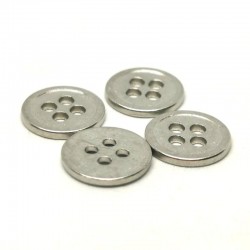 Button metal grey 11mm Gordien