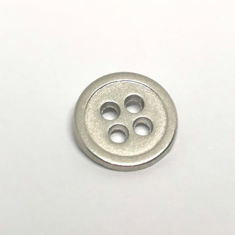 grey metal button 11mm Gordien