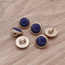 Sewing button abs metal blue
