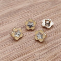 Button metal form colored flowers