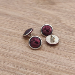 Metal button burgundy Gwilherm