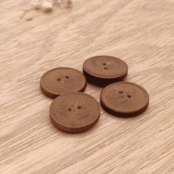 brown wood button