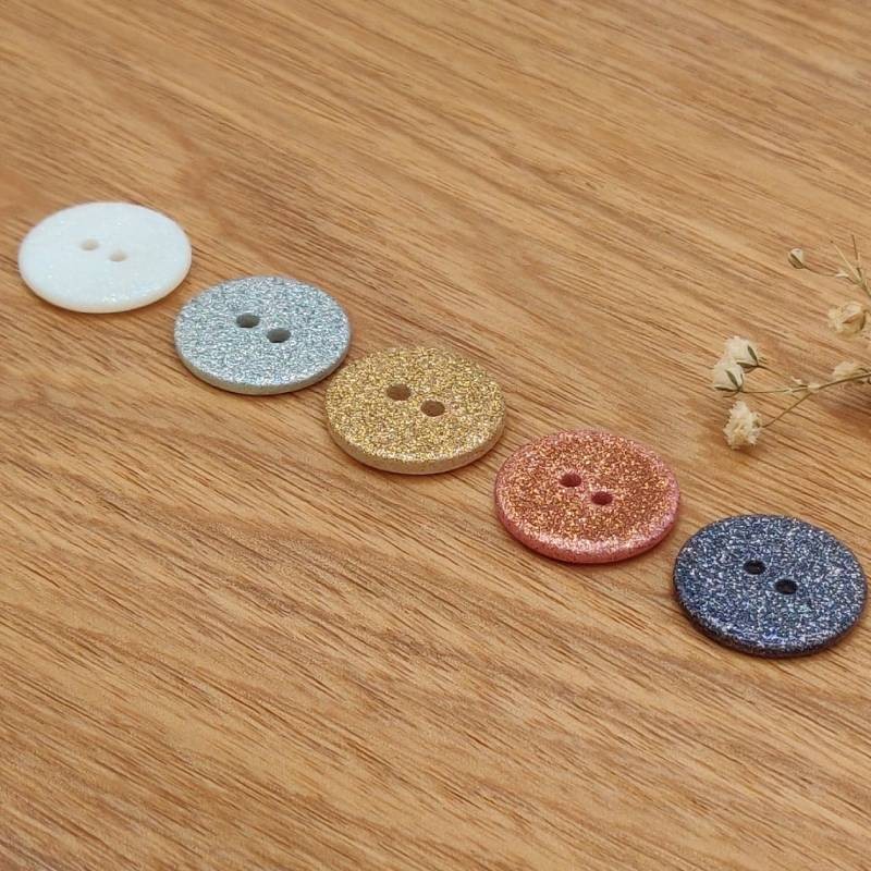 14mm K 125 10 boutons dans différentes couleurs avec paillettes-pierres 