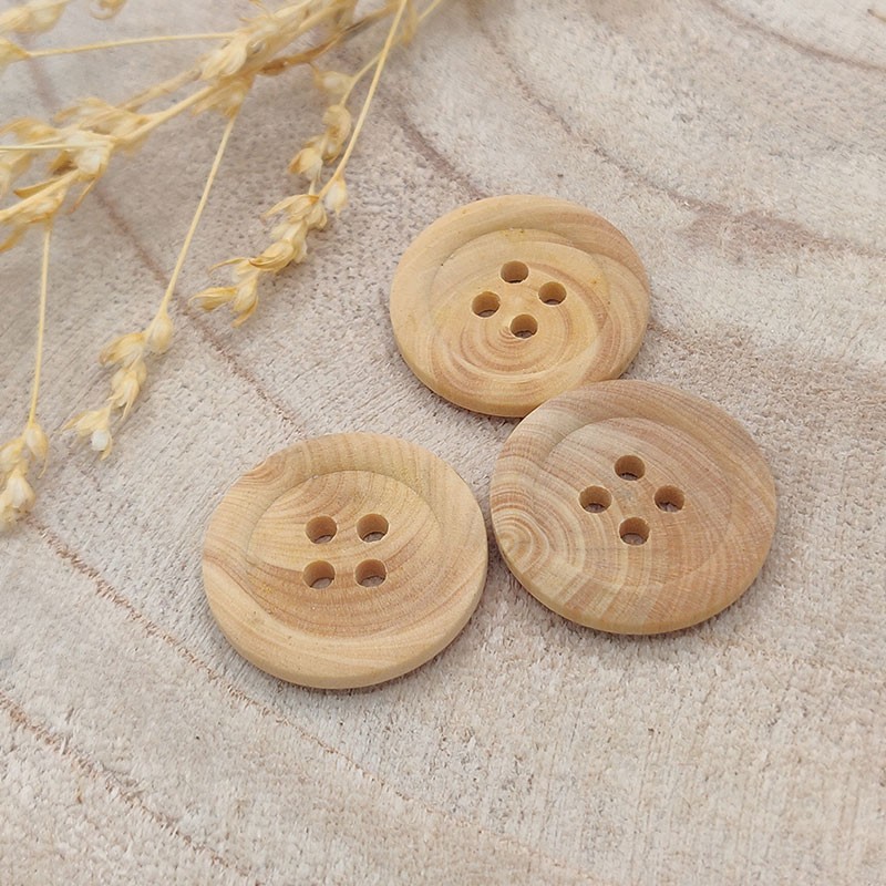 Wood button