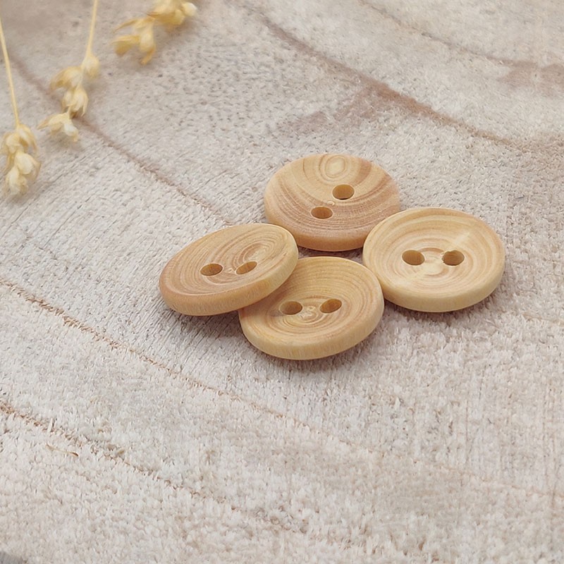 wood button 2 holes