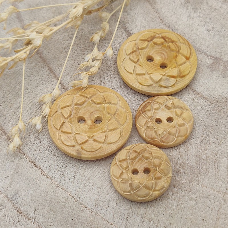Bouton bois fantaisie Bouton bois fantaisie