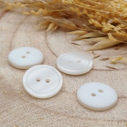 bouton synthétique blanc