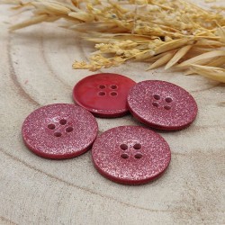 pink glitter button