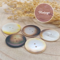 Natural mother of pearl button
