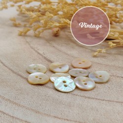 Natural mother of pearl button