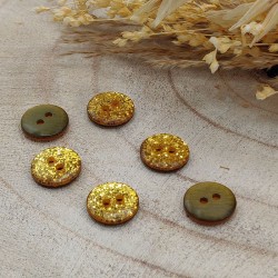 Golden glitter buttons