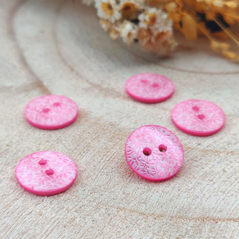 pink button flowers