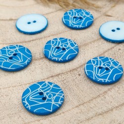 mother of pearl button blue
