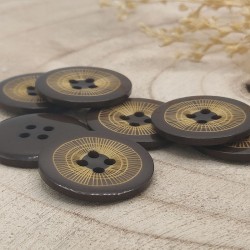 25mm brown button
