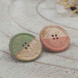 natural wood button 18mm