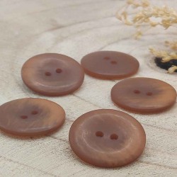 brown polyester button