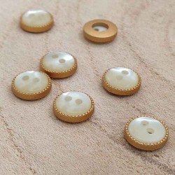 cream and gold button