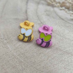 Bouton synthétique abeille