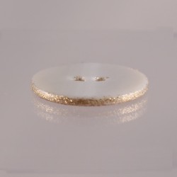 mother of pearl button with gold glitter